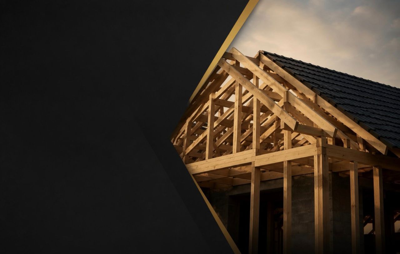 Timber roof skeleton under construction